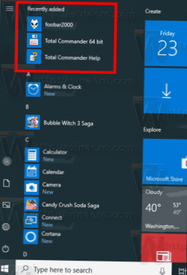 Cómo cambiar el nombre de los elementos de la lista de aplicaciones en el menú Inicio en Windows 10