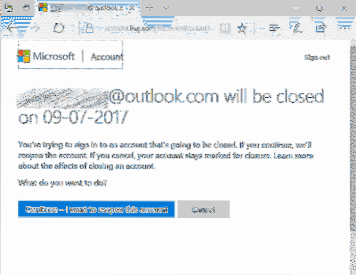 Come riaprire il tuo account Microsoft chiuso