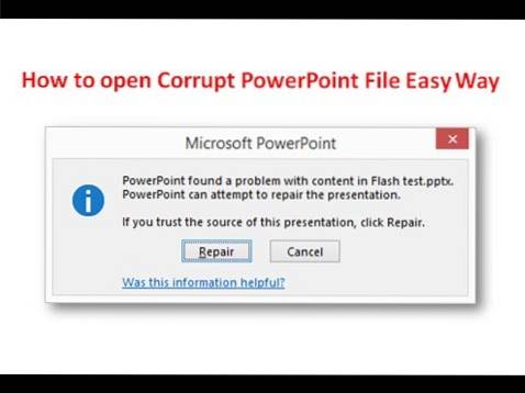 So reparieren Sie beschädigte PowerPoint-Dateien einfach