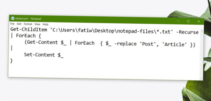 Hoe een woord in meerdere tekstbestanden op Windows 10 te vervangen