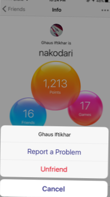 Comment signaler un joueur pour triche dans iOS Game Center