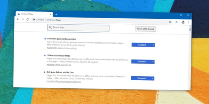 Come ripristinare i flag di Chrome sui valori predefiniti