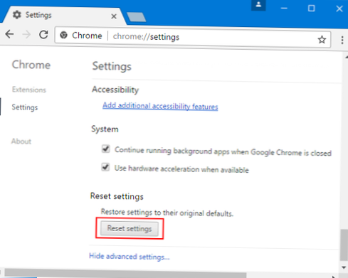 So setzen Sie Google Chrome auf die Standardeinstellungen zurück