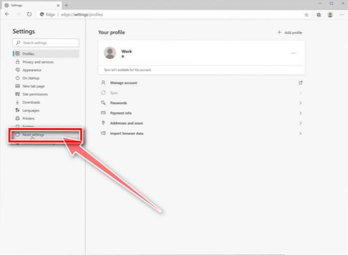 How To Reset Microsoft Edge To Default In Windows 10