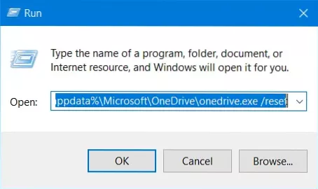 How To Reset OneDrive In Windows 10