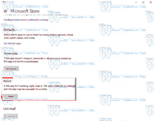 How To Reset Windows 10 Store App