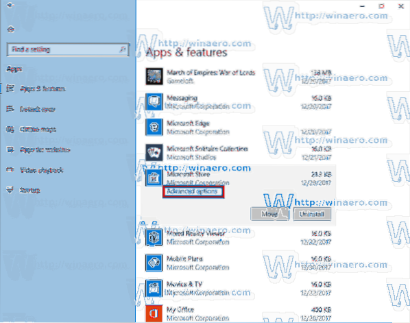Come ripristinare l'app di Windows Store in Windows 10