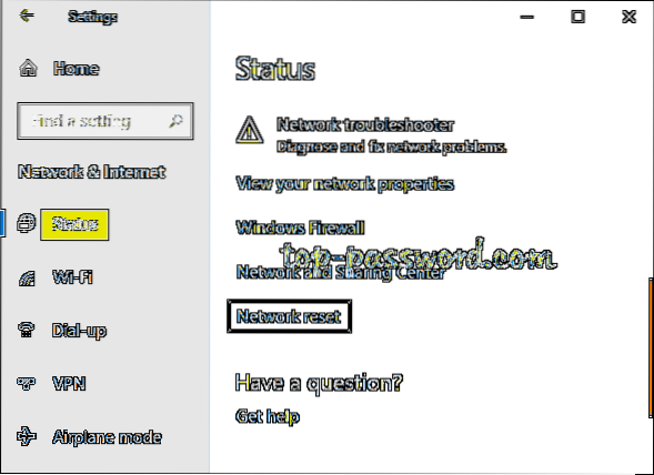 Como redefinir o adaptador de rede sem fio no Windows 10