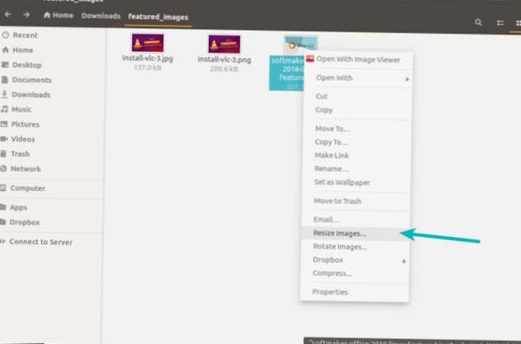 Come ridimensionare i file di immagine su Linux