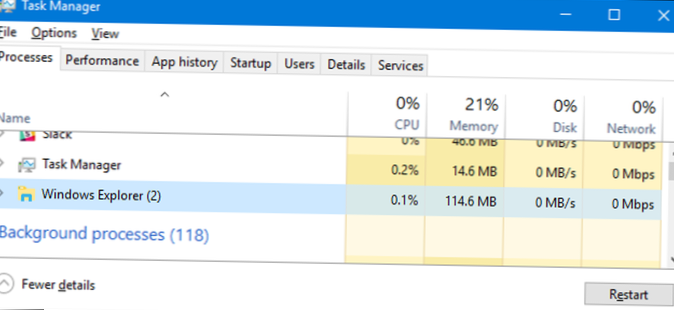 How to restart Explorer.exe on Windows 10