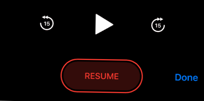 How To Resume Recording A Voice Memo On iOS