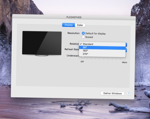 Sådan roteres skærmen på macOS