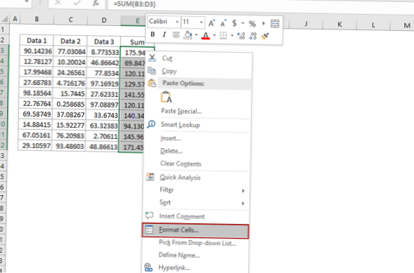 How To Round Off All Decimal Values In A Row Or Column In MS Excel