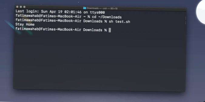 Hur man kör en Shell eller .sh-skript på macOS