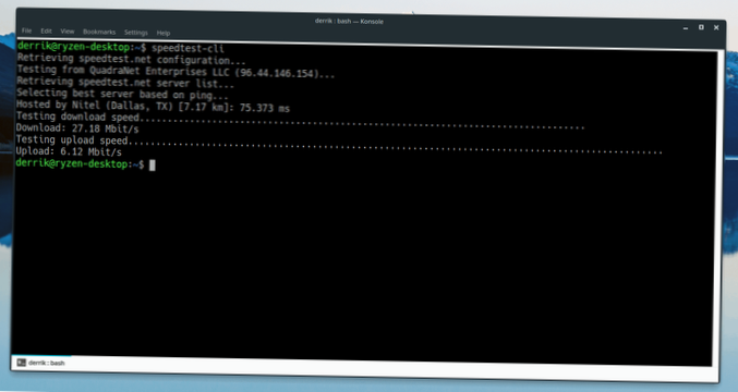 Hur man kör SpeedTest från Linux-terminalen