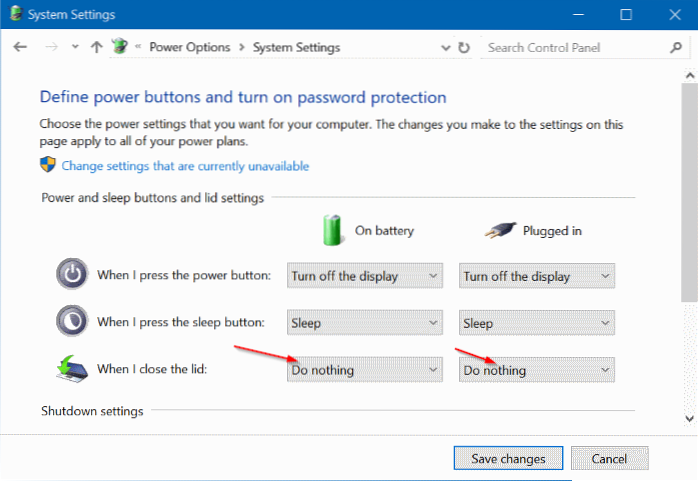Cum să rulați laptopul Windows 10 cu capacul închis