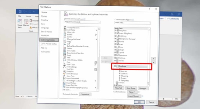 Sådan køres VBA-kode i Office 365-apps