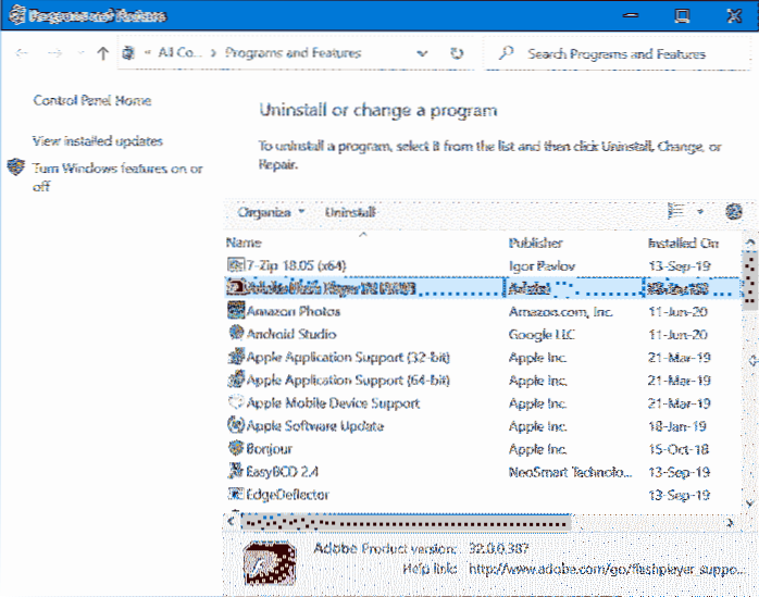 How To Safely Uninstall Adobe Flash Player From Windows 10