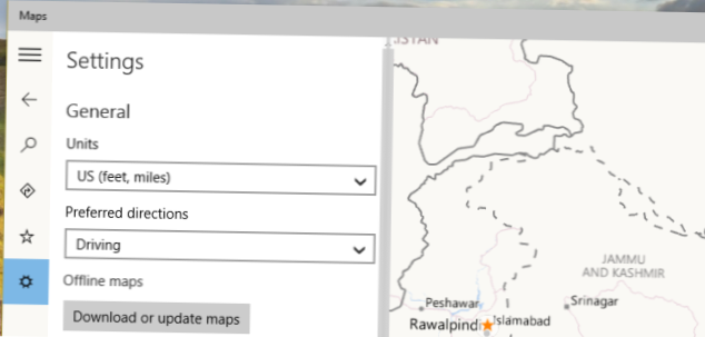 Comment enregistrer une carte hors ligne dans Windows 10