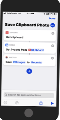 Hoe u een foto van het klembord op de filmrol op iOS kunt opslaan