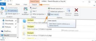 How to save a search in File Explorer on Windows 10