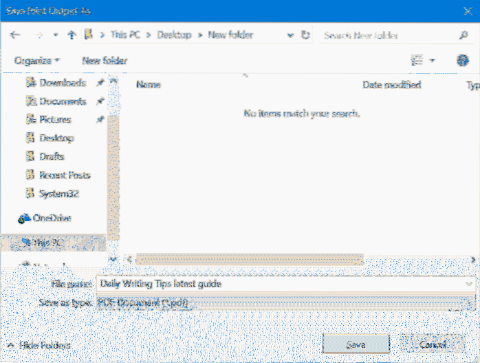 Come salvare le e-mail come PDF in Windows 10