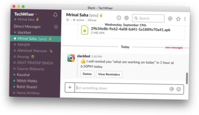 Jak planować wiadomości na Slacku