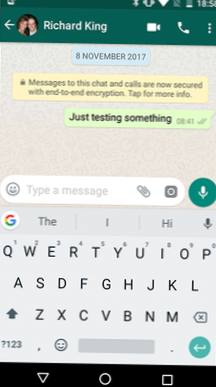 Slik søker du i en samtale i Whatsapp