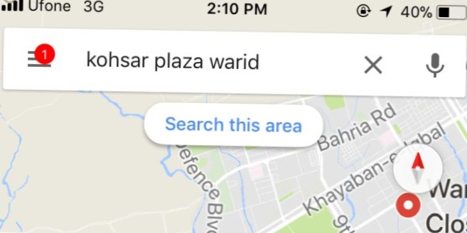 Jak przeszukać określony obszar w Mapach Google