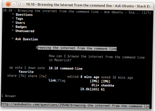 So durchsuchen Sie das Internet von Ihrem Linux-Terminal aus