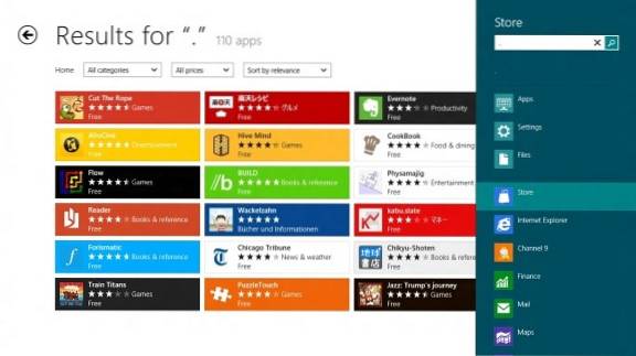 How To Search Windows 8 App Store