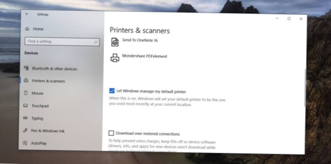 Hur man väljer en skrivare baserat på plats på Windows 10