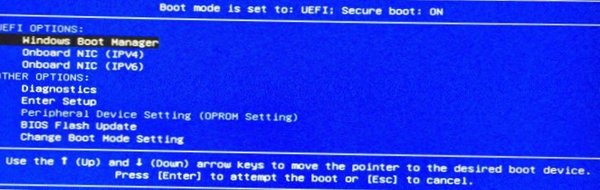 Hvordan velge oppstartsenhet på UEFI BIOS