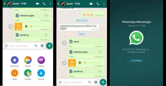 Cum să trimiteți fișiere de orice format prin Whatsapp