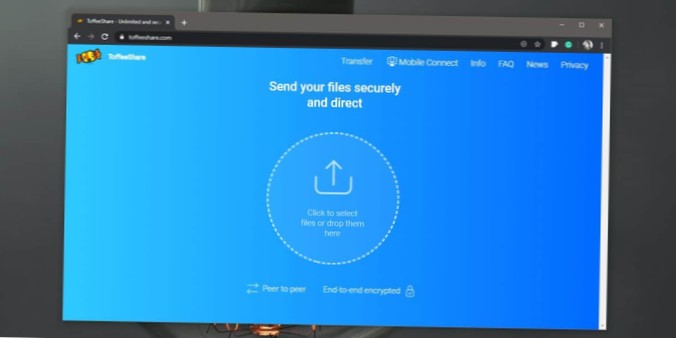 So senden Sie Dateien über eine P2P-Verbindung von einem Browser aus