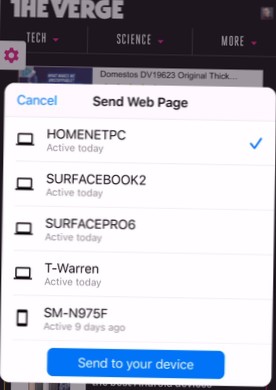 Come inviare link a dispositivi collegati da Chrome