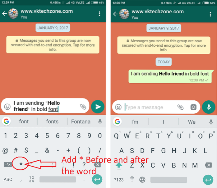 How To Send Your Whatsapp Messages In A Different Font