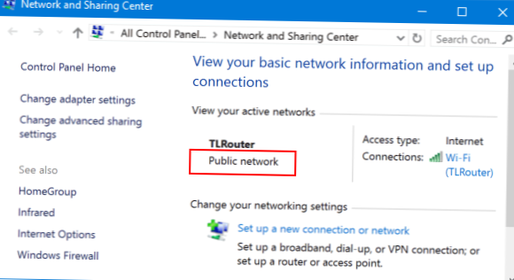 Come impostare una rete come pubblica o privata in Windows 10