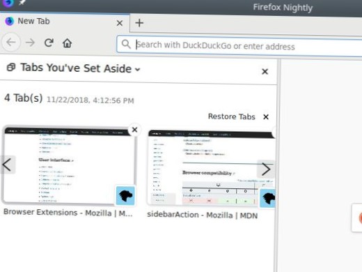 Como separar guias no Firefox