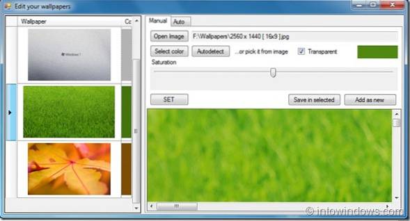 Jak nastavit vlastní barvu okna pro každé pozadí plochy v systému Windows 7