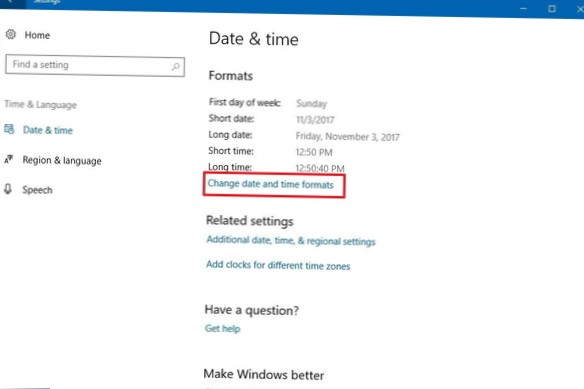 Como definir o primeiro dia da semana no Windows 10