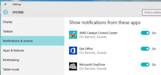 Festlegen von Prioritätsstufen für App-Benachrichtigungen in Windows 10 Action Center