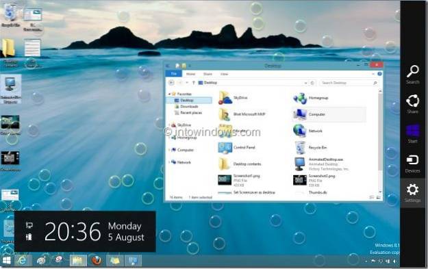Jak nastavit spořič obrazovky jako pozadí plochy v systému Windows 10