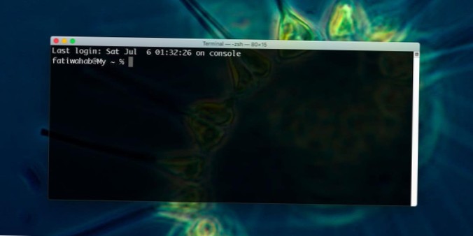 How to set the default window size for Terminal on macOS