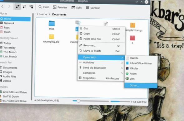 Jak nastavit výchozí nastavení programu v KDE Plasma 5