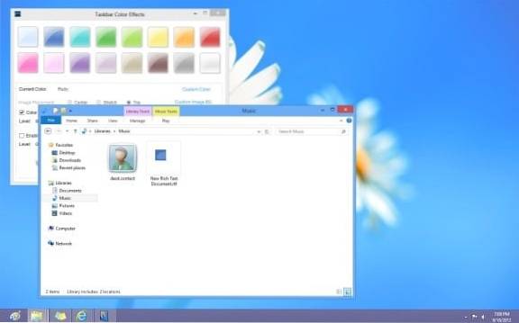 How To Set Two Different Colors For Taskbar