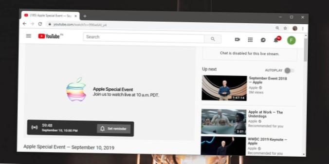 Sådan oprettes en YouTube-livestreamadvarsel for en kanal