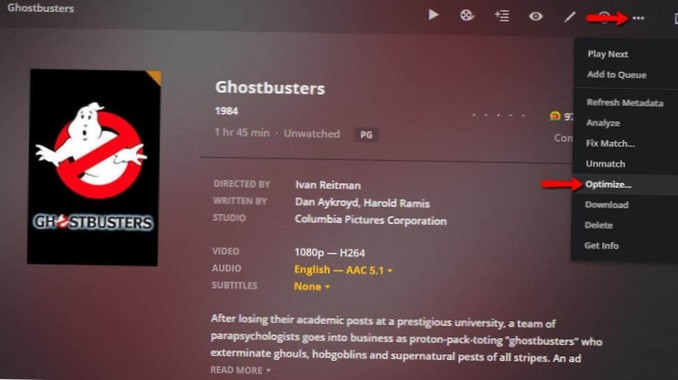 Como configurar o Plex para transmitir filmes