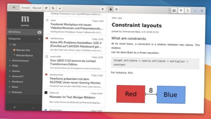 Jak nastavit čtečku RSS kanálů NewsFlash v systému Linux