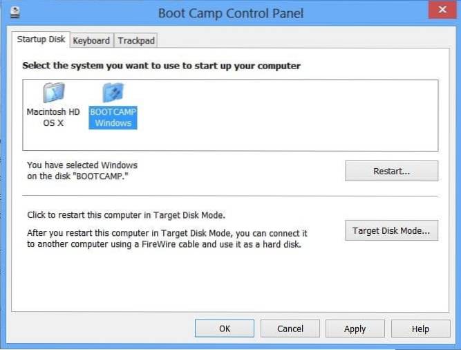 Cum să setați Windows ca sistem de operare implicit în Boot Camp pe Mac